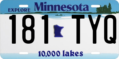 MN license plate 181TYQ