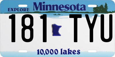 MN license plate 181TYU