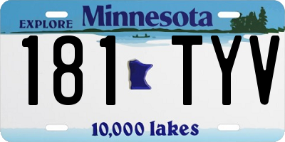 MN license plate 181TYV