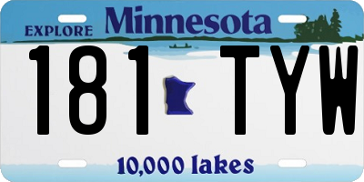 MN license plate 181TYW