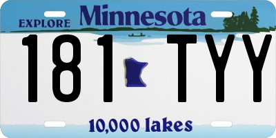 MN license plate 181TYY