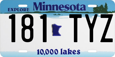 MN license plate 181TYZ