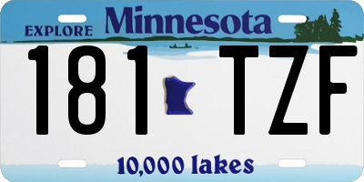 MN license plate 181TZF