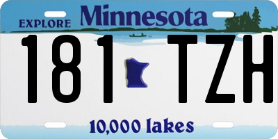 MN license plate 181TZH