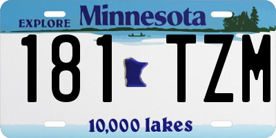 MN license plate 181TZM