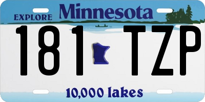 MN license plate 181TZP
