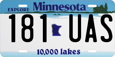 MN license plate 181UAS