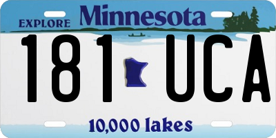 MN license plate 181UCA