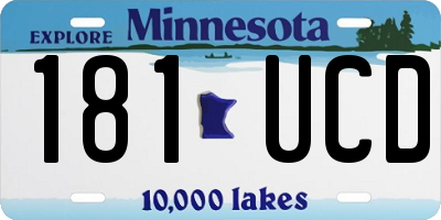 MN license plate 181UCD