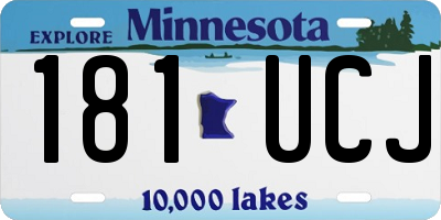 MN license plate 181UCJ