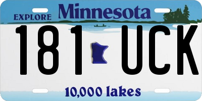 MN license plate 181UCK