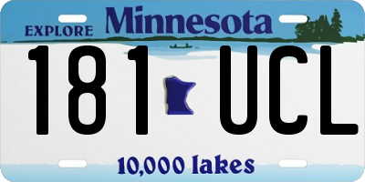 MN license plate 181UCL