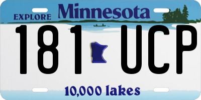 MN license plate 181UCP