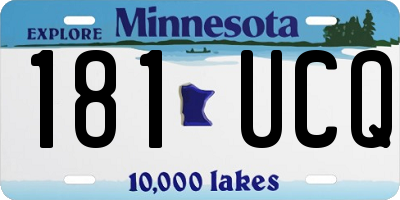 MN license plate 181UCQ