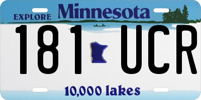 MN license plate 181UCR