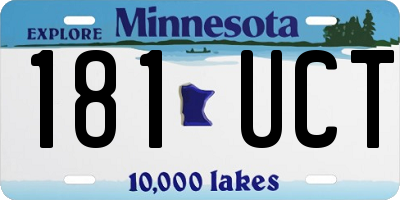 MN license plate 181UCT