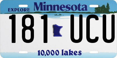 MN license plate 181UCU