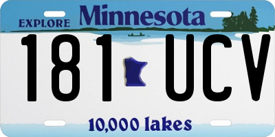 MN license plate 181UCV