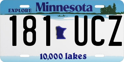 MN license plate 181UCZ