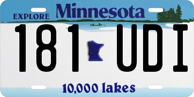MN license plate 181UDI