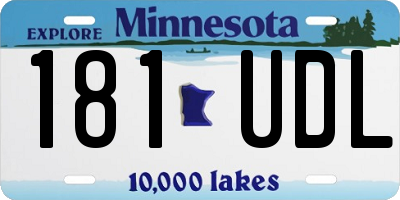 MN license plate 181UDL