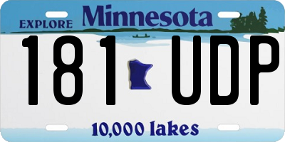 MN license plate 181UDP