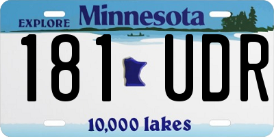 MN license plate 181UDR