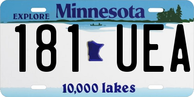 MN license plate 181UEA