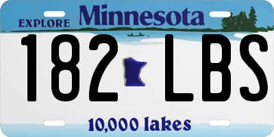 MN license plate 182LBS