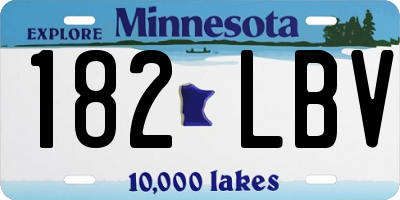 MN license plate 182LBV