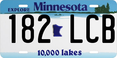 MN license plate 182LCB