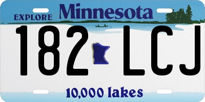 MN license plate 182LCJ
