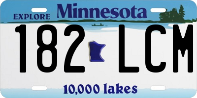 MN license plate 182LCM