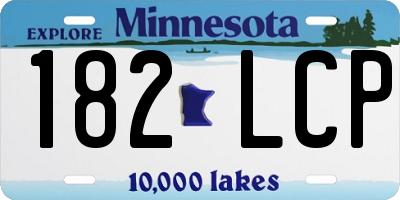 MN license plate 182LCP