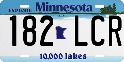 MN license plate 182LCR