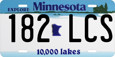 MN license plate 182LCS
