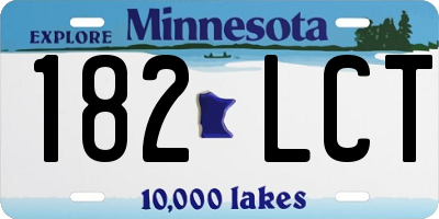 MN license plate 182LCT