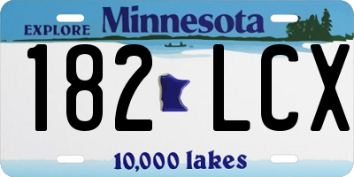 MN license plate 182LCX