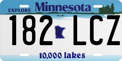 MN license plate 182LCZ