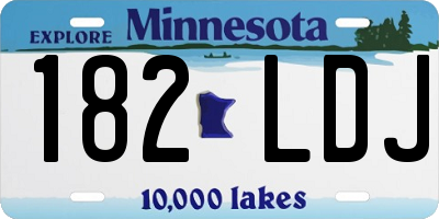 MN license plate 182LDJ