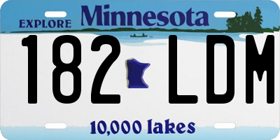 MN license plate 182LDM