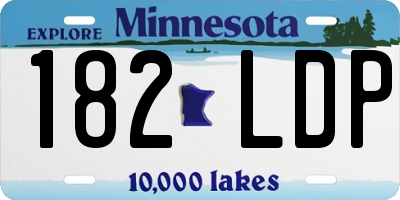 MN license plate 182LDP