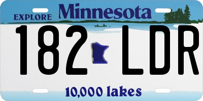 MN license plate 182LDR