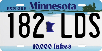 MN license plate 182LDS