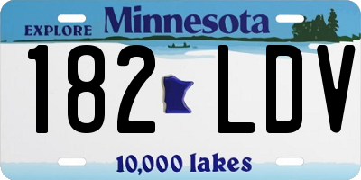 MN license plate 182LDV