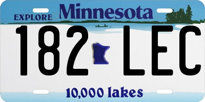 MN license plate 182LEC