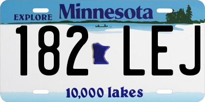 MN license plate 182LEJ