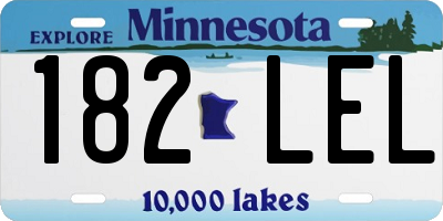 MN license plate 182LEL