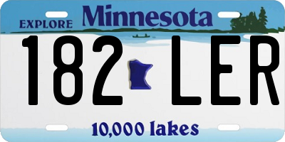 MN license plate 182LER