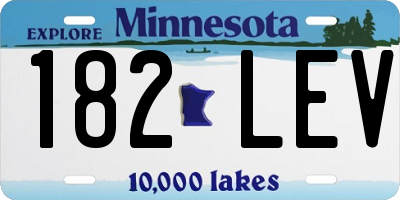 MN license plate 182LEV